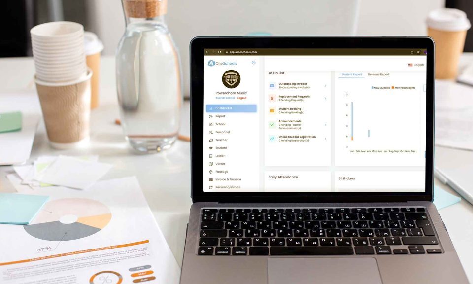 Data analitik untuk optimasi manajemen sekolah dari Aone membantu memantau kinerja, keuangan, dan perkembangan siswa secara akurat dan real time.